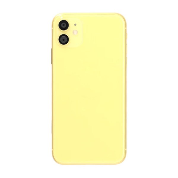 iPhone 11 Bagside med Komplet Ramme Premium - Gul