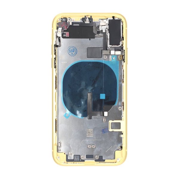 iPhone 11 Bagside med Komplet Ramme Premium - Gul
