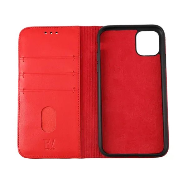 Rvelon iPhone 11 Cover Ægte Læder Rød