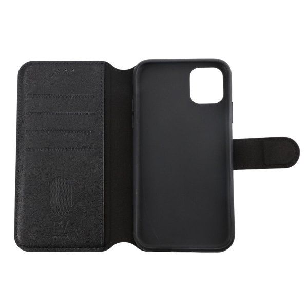 Rvelon iPhone 11 Cover Ægte Læder Sort