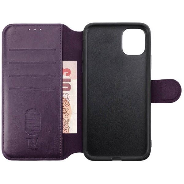 Rvelon iPhone 11 Cover 4 Kortrum Lilla