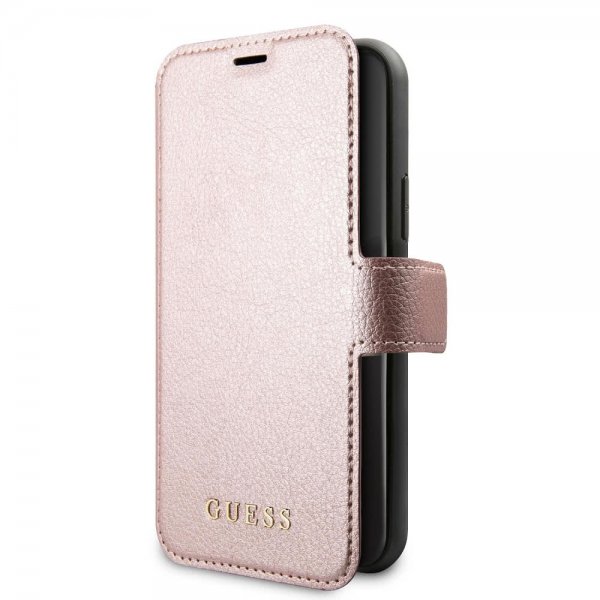 Guess iPhone 11 Pro Cover Lædertekstur Roseguld