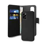 Puro iPhone 11 Pro Etui Wallet Detachable 2-i-1 Sort