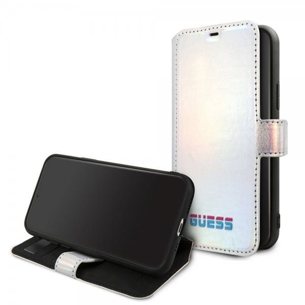 Guess iPhone 11 Pro Max Cover Iridescent Cover Sølv
