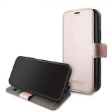 Guess iPhone 11 Pro Max Cover Lædertekstur Rosaguld