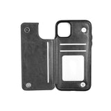 iPhone 11 Pro Max Cover Kortlomme Udvendig Sort