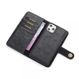 Dg.Ming iPhone 11 Pro Max Pung Etui Aftageligt Cover Kortlomme Sort