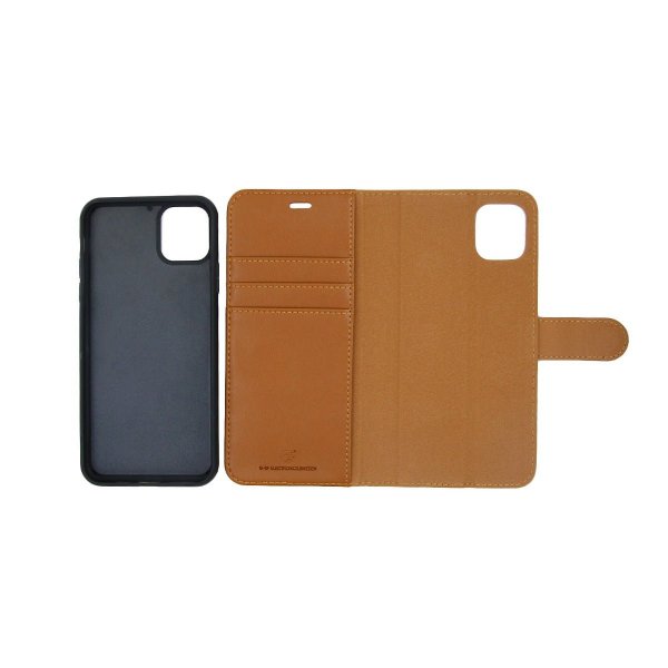 iPhone 11 Pro Max Etui Magnetisk Aftageligt Cover Brun