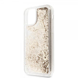 Guess iPhone 11 Pro Max Cover Glitter Hearts Guld