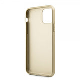 Guess iPhone 11 Pro Max Cover Lædertekstur Guld