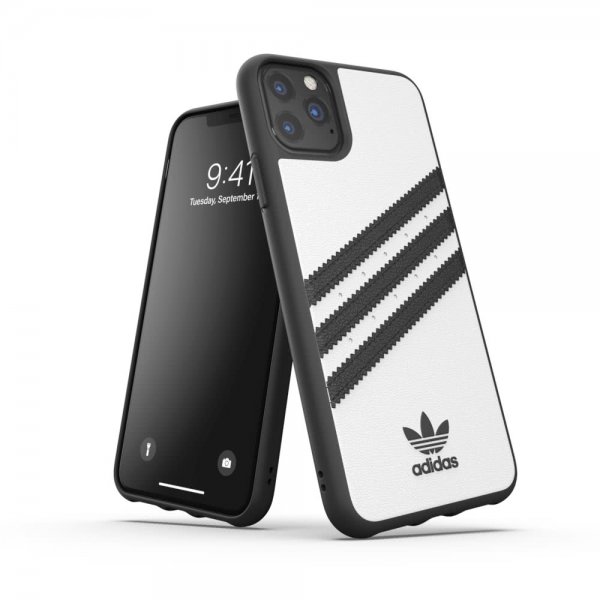 Adidas iPhone 11 Pro Max Cover ELLER 3 Stripes Snap Case PU FW19 Hvid Sort