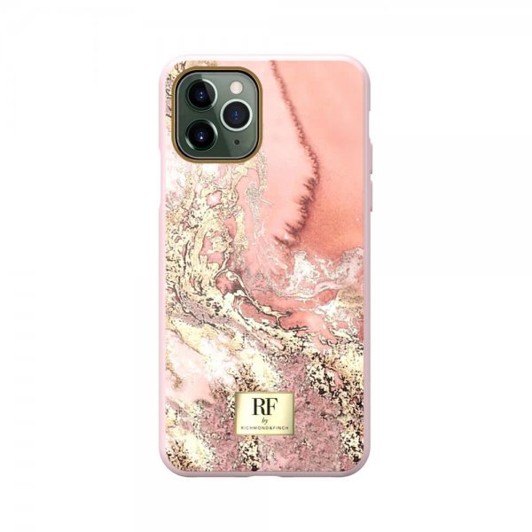Richmond & Finch iPhone 11 Pro Max Cover Pink Marble Guld