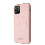 Guess iPhone 11 Pro Max Skal Saffiano Cover Rosaguld