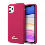 Guess iPhone 11 Pro Max Cover Silikone Vintage Rød