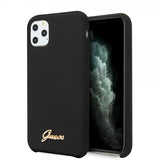 Guess iPhone 11 Pro Max Skal Silicone Cover Vintage Sort