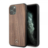 Mercedes Benz iPhone 11 Pro Max Cover Wood Line Walnut