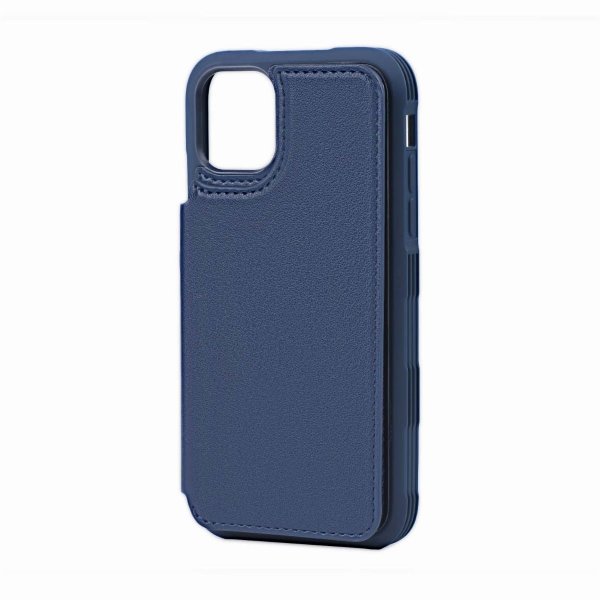 iPhone 11 Pro Max Cover Udklappelig Kortholder Blå