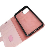 Rvelon iPhone 11 Pro Cover Ægte Læder Rosa