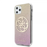 Guess iPhone 11 Pro Cover Glitter Circle Rosaguld