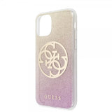 Guess iPhone 11 Pro Cover Glitter Circle Rosaguld