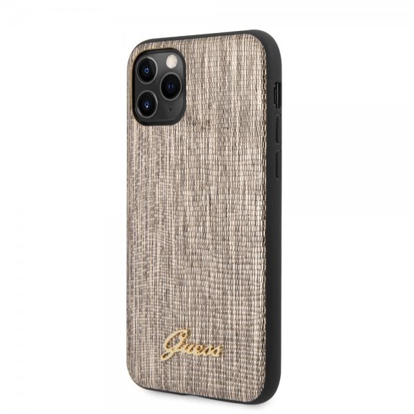 Guess iPhone 11 Pro Cover Lizard Guld