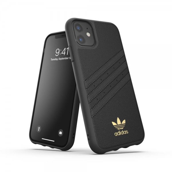 Adidas iPhone 11 Cover OR 3 Stripes Snap Case Premium Kortlomme FW19 Sort