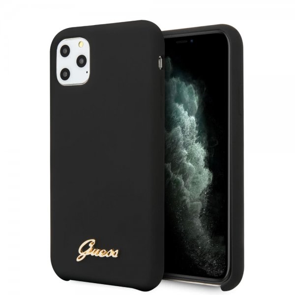 Guess iPhone 11 Pro Skal Silicone Cover Vintage Sort
