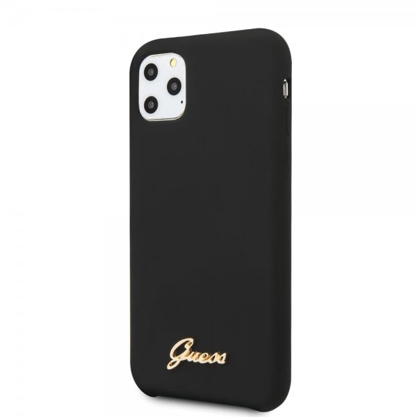 Guess iPhone 11 Pro Skal Silicone Cover Vintage Sort