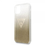 Guess iPhone 11 Pro Cover Solid Glitter Cover Guld