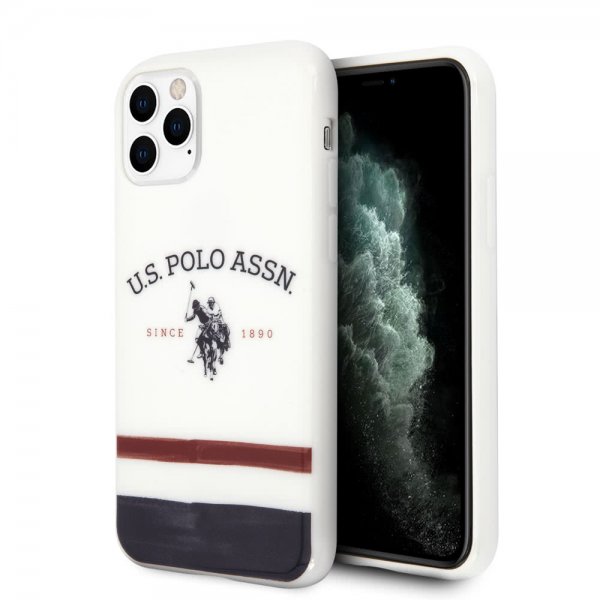 U.S. Polo iPhone 11 Pro Cover Tricolore Hvid