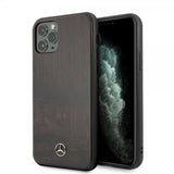 Mercedes Benz iPhone 11 Pro Cover Wood Line Rosewood