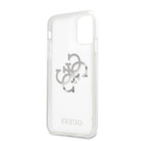 Guess iPhone 11 Cover 4G Logo Sølv Klar