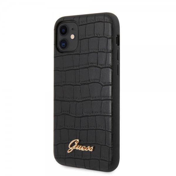 Guess iPhone 11 Cover Croco Sort