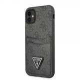 Guess iPhone 11 Cover Double Cardslot Metal Triangle Sort