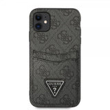 Guess iPhone 11 Cover Double Cardslot Metal Triangle Sort