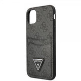 Guess iPhone 11 Cover Double Cardslot Metal Triangle Sort