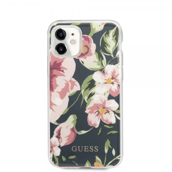 Guess iPhone 11 Cover Flower Edition N.3 Navy