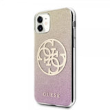 Guess iPhone 11 Cover Glitter Circle Rosaguld