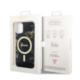 Guess iPhone 11 Cover Golden Marble MagSafe Sort