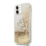 Guess iPhone 11 Cover Liquid Glitter Guld Klar
