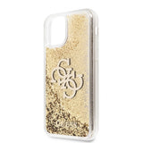 Guess iPhone 11 Cover Liquid Glitter Guld Klar