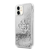 Guess iPhone 11 Cover Liquid Glitter Sølv Klar
