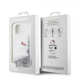 Hello Kitty iPhone 11 Cover Liquid Glitter Gennemsigtig