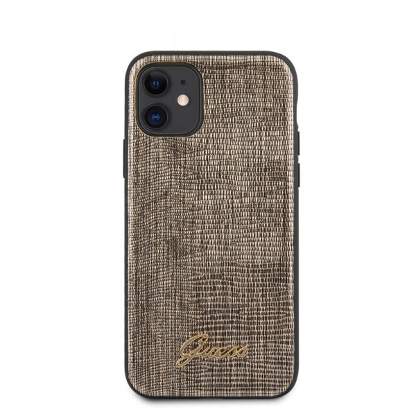 Guess iPhone 11 Cover Lizard Guld