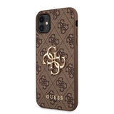 Guess iPhone 11 Cover Metal Logo Brun