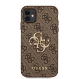 Guess iPhone 11 Cover Metal Logo Brun