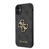 Guess iPhone 11 Cover Metal Logo Grå