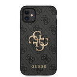 Guess iPhone 11 Cover Metal Logo Grå
