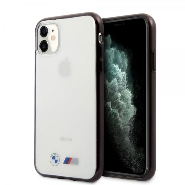 BMW iPhone 11 Cover Metallic Sort Transparent
