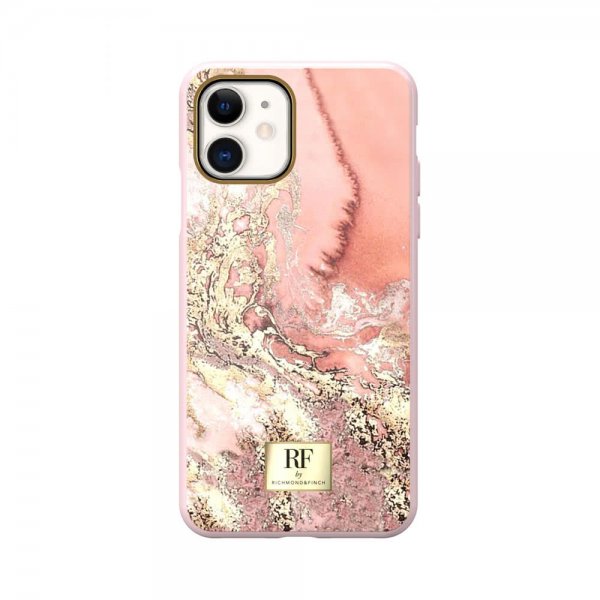 Richmond & Finch iPhone 11 Cover Pink Marble Gold